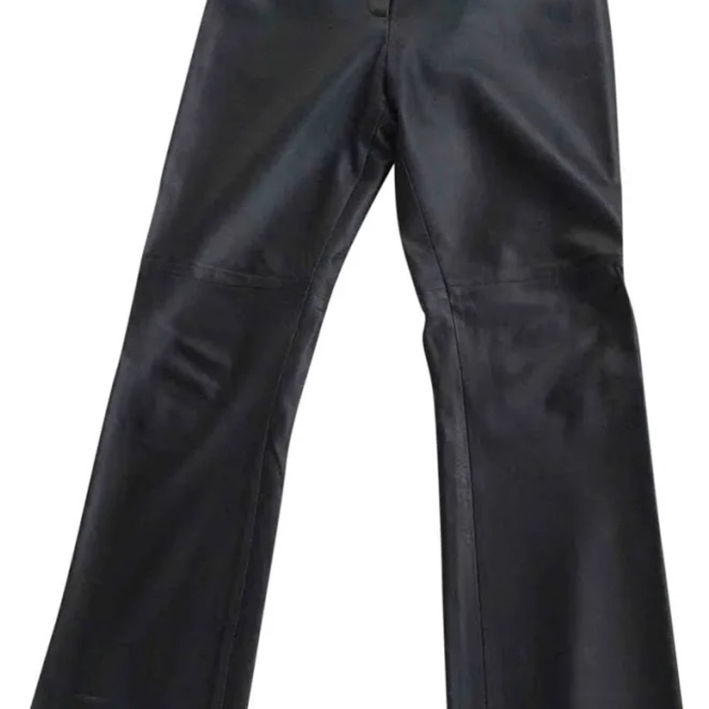 BCBGMaxAzria Black Leather Trousers
